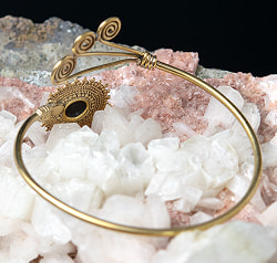 天然石とぐるぐるのメタルバングル - サブ4