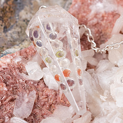 クリスタルと7チャクラペンデュラム　占いやダウジング　ヒーリングに使われるパワーストーンの振り子 - サブ5