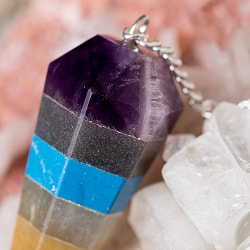 7チャクラのペンデュラム　占いやダウジング　ヒーリングに使われるパワーストーンの振り子 - サブ3