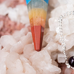 7チャクラのペンデュラム　占いやダウジング　ヒーリングに使われるパワーストーンの振り子 - サブ4