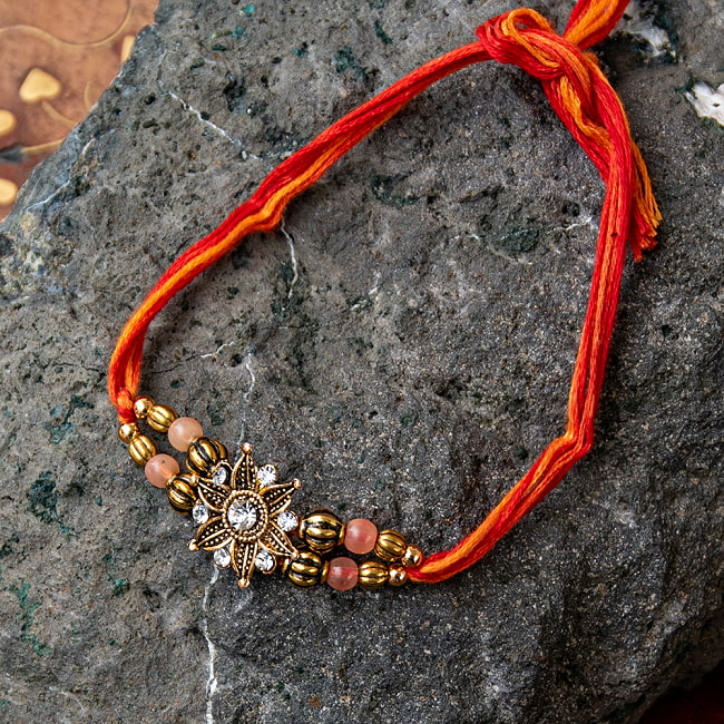 ラーキー - インドの紐ブレスレット スターの写真ブレス, ブレスレット,アンクレット,ラクシャバンダン,Rakhi Bandhan