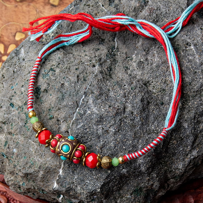 ラーキー - インドの紐ブレスレットの写真ブレス, ブレスレット,アンクレット,ラクシャバンダン,Rakhi Bandhan