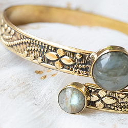 2つの天然石のメタルブレス　サークル - サブ2