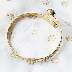 2つの天然石のメタルブレス　サークル - サブ4