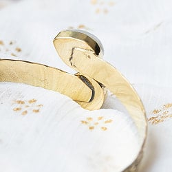 2つの天然石のメタルブレス　ティアドロップ - サブ3