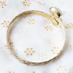 2つの天然石のメタルブレス　ティアドロップ - サブ4