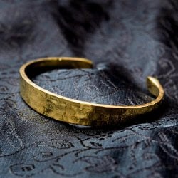 真鍮のシンプルバングル　太(ID-ACS-429)