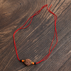 【5面】 インドの数珠 - ルドラクシャのカヴァチ（ブレスレット） - サブ5