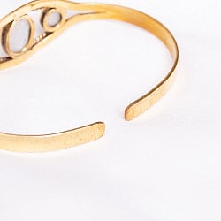 3つの天然石のメタルブレス - サブ5