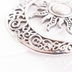 シルバー ペンダントトップ　-太陽と月 - サブ2