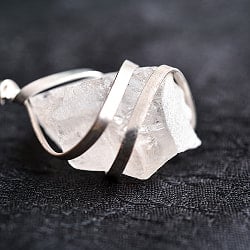 天然石の原石　ペンダントトップ -直径約3.8cm - サブ4