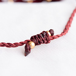 小さめモチーフロータス マクラメ編みブレスレット - サブ3