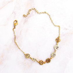 ゴールドカラーのシンプルデザイン　チャクラブレスレット　小 - サブ2