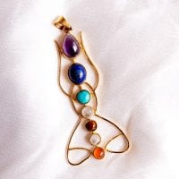 7つの天然石　メディテーションペンダント(ID-ACS-464)