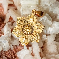 愛と平和を祈る 世界の宗教のシンボル ペンダント