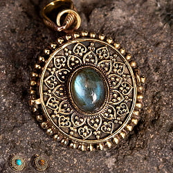 【全7種】天然石の曼荼羅ピルケースペンダント