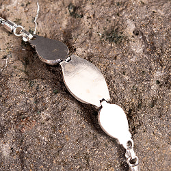 3つの天然石のシルバー ブレスレット - サブ3