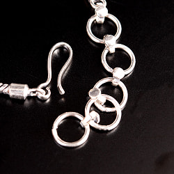 3つの天然石のシルバー ブレスレット - サブ5