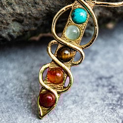 7つの天然石　カドゥケウスのペンダント 小 - サブ3