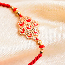 ラーキー - インドの紐ブレスレット　ハニカムダイヤ - サブ2