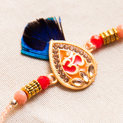 ラーキー - インドの紐ブレスレット　クリシュナの孔雀 - サブ2