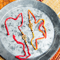 ラーキー - インドの紐ブレスレット　シヴァのダマルーとオーム - サブ5