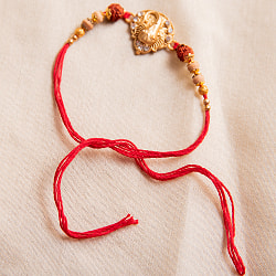 ラーキー - インドの紐ブレスレット　象の顔×ルドラクシャ - サブ4