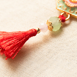 ラーキー - インドの紐ブレスレット　オリエンタルフラワー - サブ3