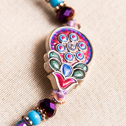 ラーキー - インドの紐ブレスレット　ムガル朝フラワー - サブ2