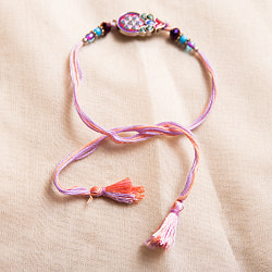 ラーキー - インドの紐ブレスレット　ムガル朝フラワー - サブ4