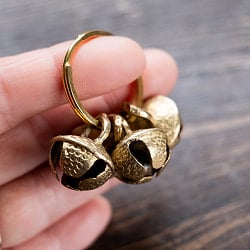 【鈴4個】グングルリング インドの鈴付きリング キーホルダーやかばんに - サブ2