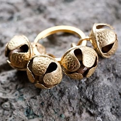 【鈴4個】グングルリング インドの鈴付きリング キーホルダーやかばんに - サブ3