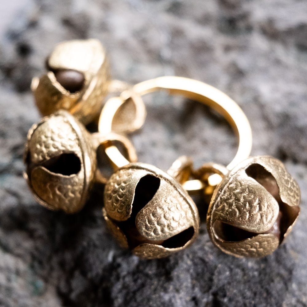 真鍮ベル インドベル ドアチャイム ジングルベル (鈴4個