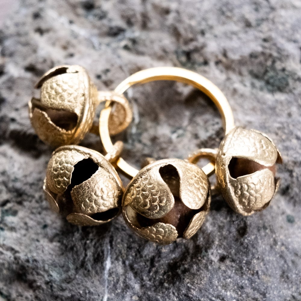 真鍮ベル インドベル ドアチャイム ジングルベル (鈴4個