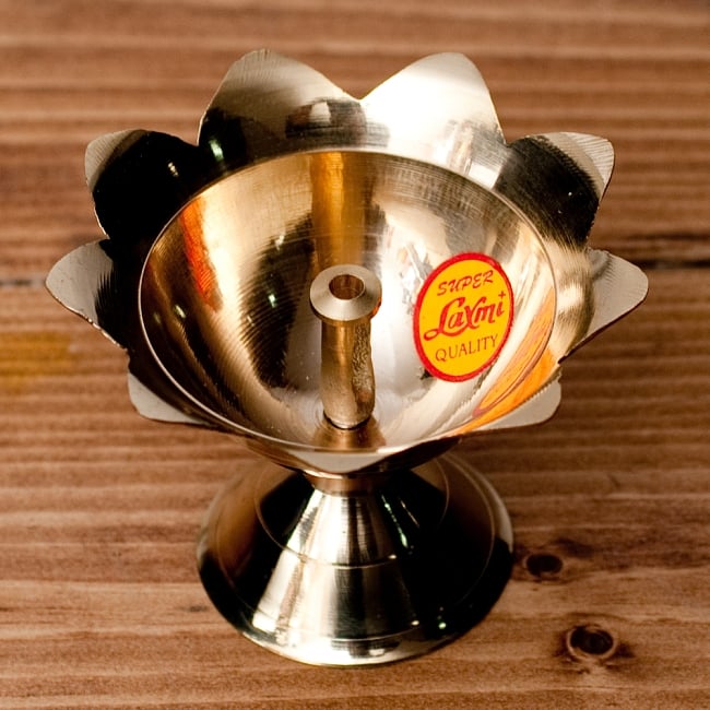 蓮型オイルランプ&香立て(7.5cm)の写真