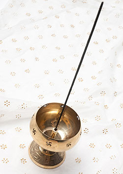 オーンと卍のオイルランプ 【約14cm】 - サブ5