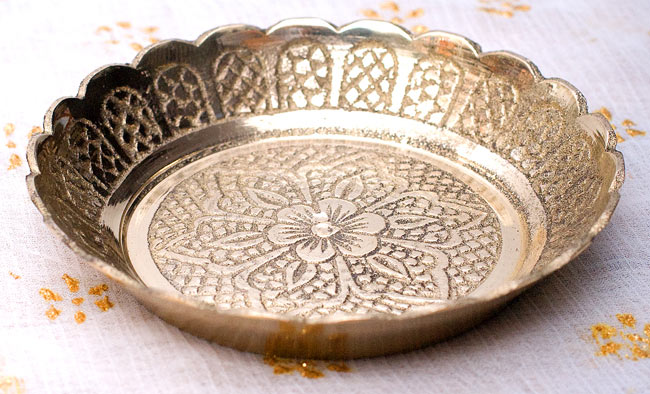 インド風水のプレート(kachwa plate) - 約7.5cm 3 - 斜め上の角度から