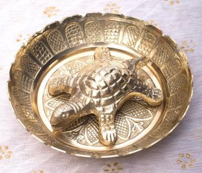 [大決算セール]インド風水のプレート（kachwa plate） - 約10cm