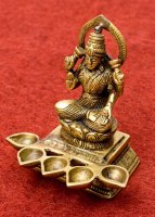 [大決算セール]ブラスのオイルランプ＆お香立て【ラクシュミー】