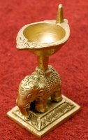[大決算セール]ブラスのオイルランプ＆お香立て【象】