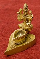 [大決算セール]ブラスのオイルランプ＆お香立て【ラクシュミー】