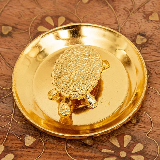 インド風水のプレート（kachwa plate） - 金 2 - シンプルで美しいお皿です