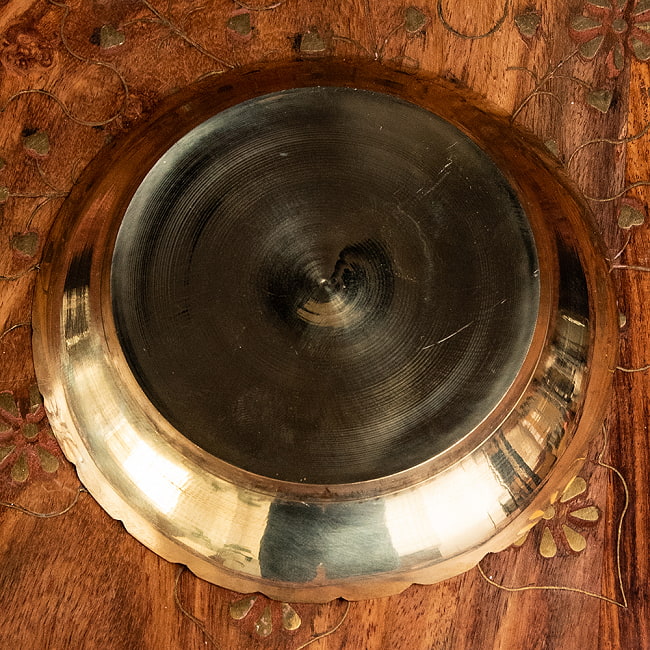 真鍮製の礼拝小皿 - Kinari Plate 直径：12cm程度 4 - 裏面の様子です。