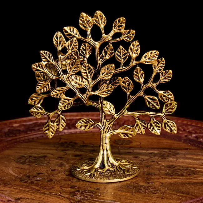 ブラス製 生命の樹 Tree of Life 15cmの写真ブラス,真鍮,生命の樹,仏像,神像
