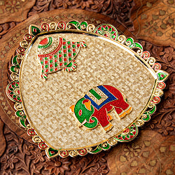 インドの礼拝皿 プージャターリー エレファントの商品写真