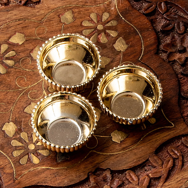 【3個セット】インドの礼拝用ミニボウル mina bowlの写真
