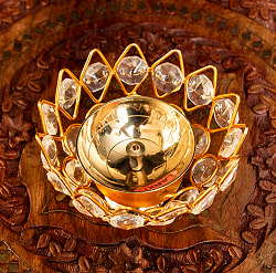 蓮型オイルランプ＆香立て 直径9cm程度 - サブ2