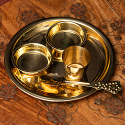 インドの礼拝皿 プージャターリー セット 12cm - サブ2