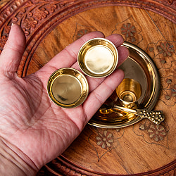 インドの礼拝皿 プージャターリー セット 12cm - サブ4