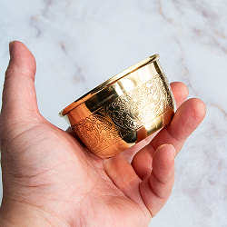 装飾入り 礼拝用 ブラスカトリ ボウル 直径7.8cm - サブ3